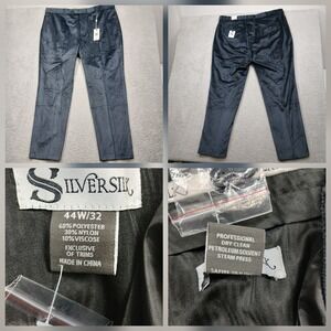 SilverSilk Dress Pants Men's 44x32 Navy Pinstripe NWT Classic Fit